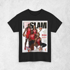 Aja Wilson Kelsey Plum Las Vegas Aces New WNBA Slam Cover Basketball Tee